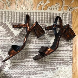 Tortoise Shell Block Heels
